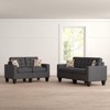 NicBex Couches for Living Room 2pc Sofa Set Polyfiber Tufted Upholstered Solid Pine Loveseat Sofa Couch with Pillows - 4 of 4