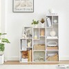 VECELO 3 Shelf Bookcase, Wood Bookshelf and Bookshelves - 2 of 4