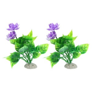 Unique Bargains Fish Tank Aquarium Decorations Plants Aquarium Decorations PE Ceramics Plants 5.91" - 1 of 4