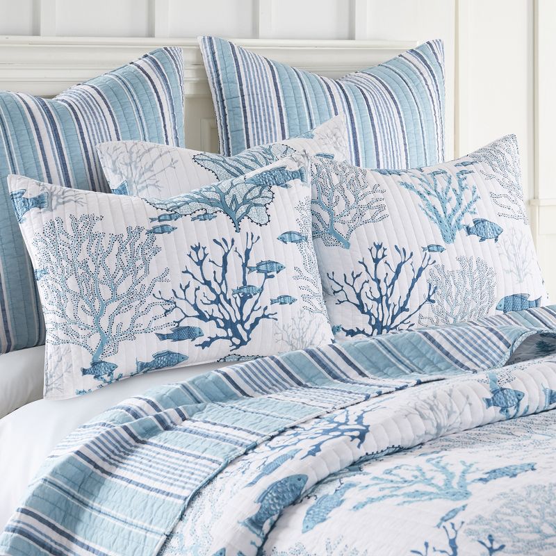 Lacey Sea Quilt and Pillow Sham Set - Levtex Home, 3 of 6