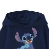 Seven Times Six Disney Stitch Hoodie Kid's Not Today Hooded Graphic Print Sweatshirt Blue - 3 of 4