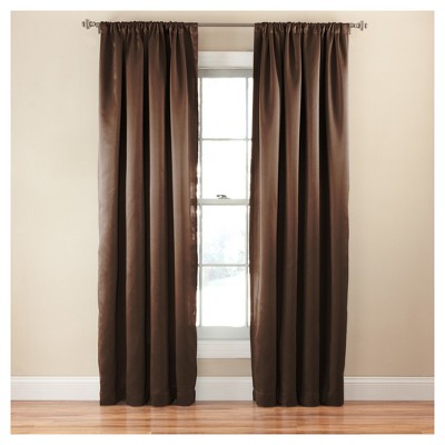 63"x52" Tricia Room Darkening Curtain Panel Brown - Eclipse