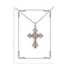 Anna-Kaci Rhinestone Celtic Cross Pendant Necklace with Religious Gift Card & Envelope Jewelry Gifts - 2 of 4