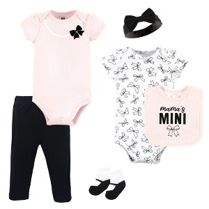 Hudson Baby Infant Girl Cotton Layette Set, Mamas Mini Bows - 1 of 4