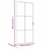 vidaXL Interior Door 40.4"x79.3" Black ESG Glass and Aluminum - 4 of 4