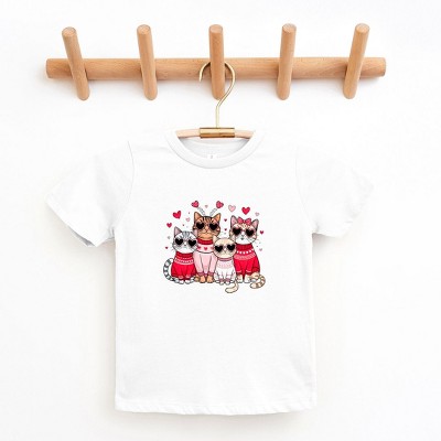 The Juniper Shop Valentine Kittens Toddler Short Sleeve Tee