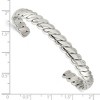 Black Bow Jewelry 6.5mm Stainless Steel Polished Twisted Cuff Bracelet, 6.5 Inch - 4 of 4