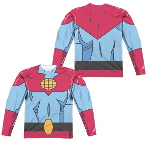 Men's Captain Planet Costume Long Sleeve Costume T-Shirt - 1 of 4