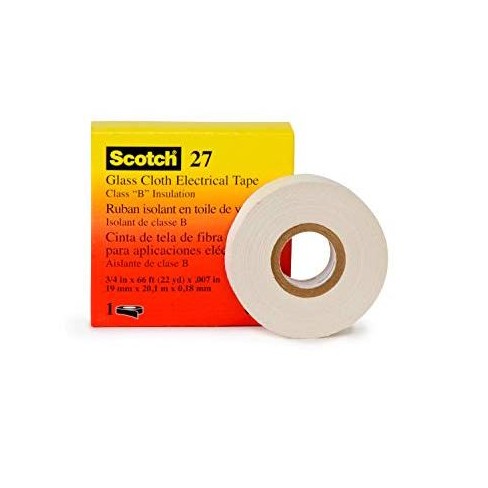 Scotch 1/2 In. W X 66 Ft. L White Rubber Glass Cloth Electrical Tape ...