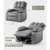 Electric Power Recliner Chair with Heat and Massage, Cup Holders, Wide 22" Rocking Recliner for Living Room - 3 of 4