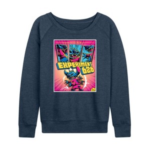 Women's - Disney - Lilo & Stitch Lightweight French Terry Wide Neck Long Sleeve Shirt - 1 of 4