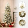 LuxenHome 7Ft Flocked Christmas Tree with Metal Stand, Full Spruce Artificial Prelit Christmas Tree with 365 LED Lights Off-White - 4 of 4