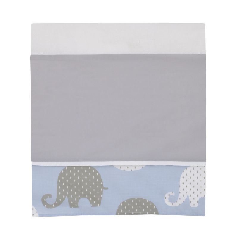 NoJo Dreamer Elephant Blue, Grey 8 Piece Nursery Crib Bedding Set, 5 of 10