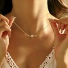 14K Gold Plated Pearl Necklace for Women, Dainty Adjustable Pendant, Minimalist Jewelry Gift - 3 of 4