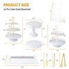 Winado 12-Piece Dessert Table Display Set In White Metal Cake Stand Set With Donut Stand - 2 of 4