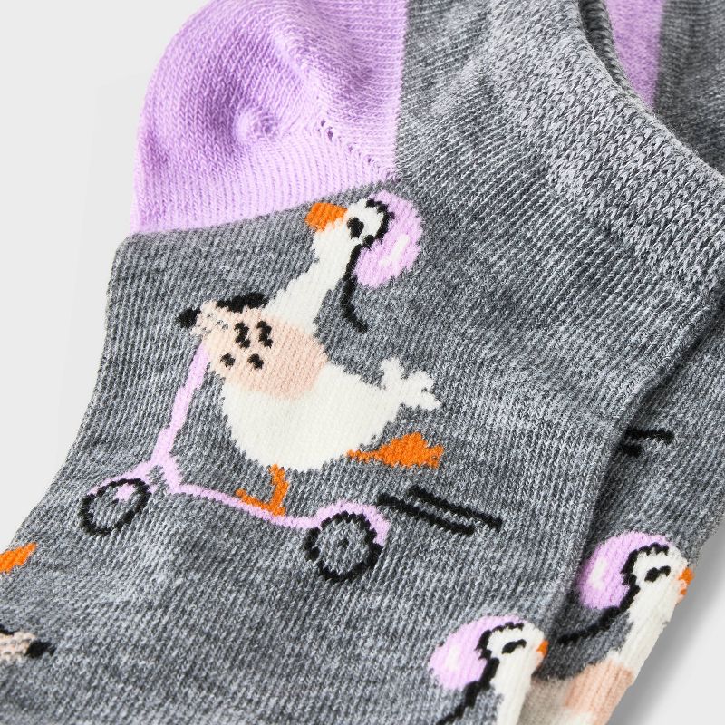 Women&#39;s Scooter Geese Low Cut Socks - Xhilaration&#8482; Gray/Purple 4-10, 3 of 4