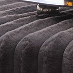 charcoal + faux fur