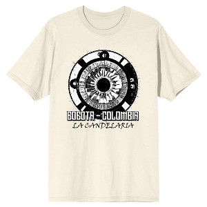 Bogota Colombia La Cadelaria Adult Natural Crew Neck Short Sleeve T-shirt - 1 of 4