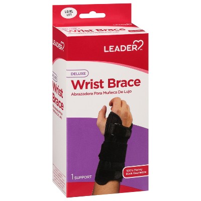 Leader Lg/Xl Left Deluxe Wrist Brace 1 ea Box