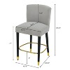 NicBex Modern 27" Bar Stools Set of 2,Counter Height Bar Stools with Gold Footrest,Stool Chair with Padded Seat,Barstools for Island,Home Bars - 3 of 4