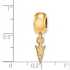 Black Bow Jewelry 14k Yellow Gold Plated Sterling Silver Arizona State Sun Devils NCAA Bead Charm - 2 of 3