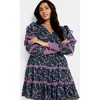 Women's Plus Size Hollie Print Dress - black | CITY CHIC - 3 of 4