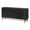 South Shore 31.5" Wide Decorative Storage Cabinet Black: Sleek Metal, Mesh Doors, Adjustable Shelves - 2 of 4