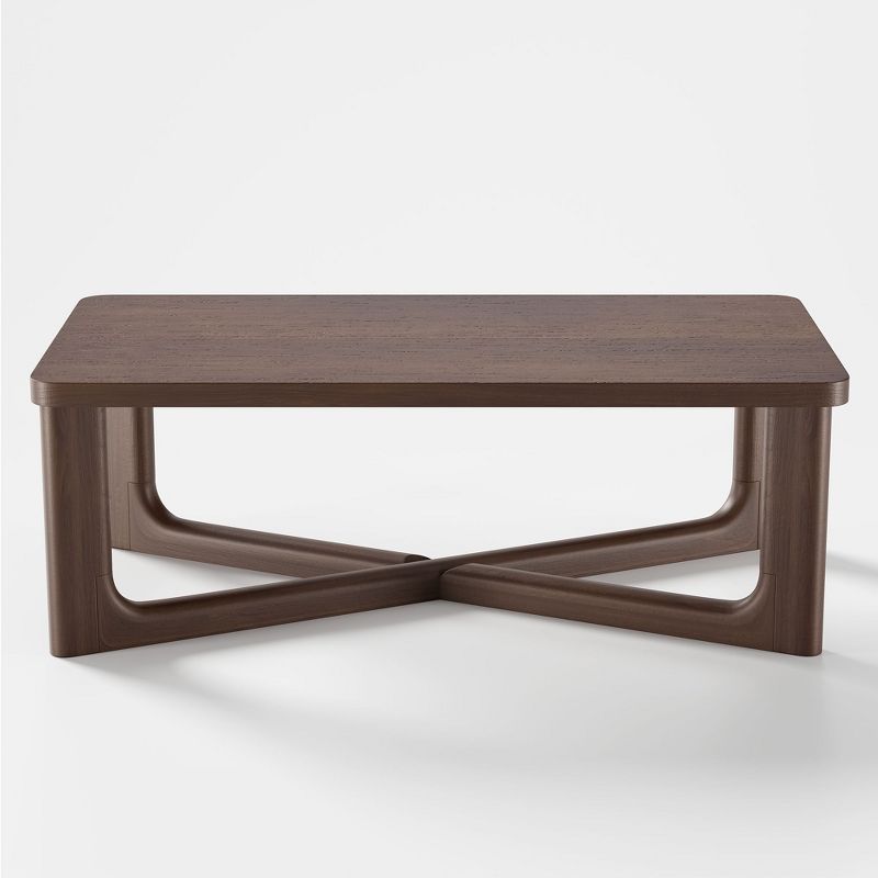 Neutypechic Wood Grain Tabletop Rectangle Coffee Table for Living Room, 1 of 8