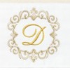 Linum Home Textiles 100% Turkish Cotton MONICA Gold Thread 2PC Embellished Hand Towel Set - 3 of 3