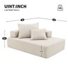 Special Frame U-Shaped Sectional Sofa: Luxe Boucle Floor Couch, Convertible, Spacious Foam-Filled - Ideal for Living Room - 4 of 4