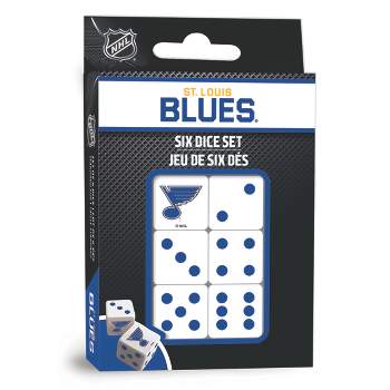 MasterPieces Officially Licensed NHL St. Louis Blues - 6 Piece D6 Gaming Dice Set Ages 6 and Up