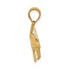 Black Bow Jewelry 14k Yellow Gold Baby Grand Piano Pendant - 2 of 4