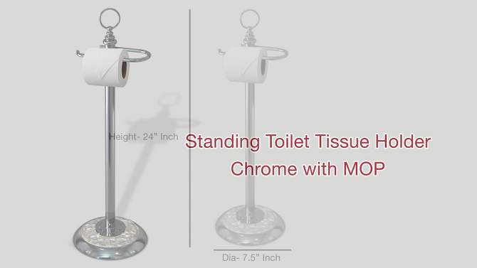 Freestanding Toilet Tissue Holder Chrome/MOP - Nu Steel, 2 of 7, play video