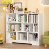 Book Shelf, Cubes Storage Organizer, Freestanding Bookshelf Cube Shelf for Bedroom, Living Room, 3-Tier Open Bookshelf Wooden Bookcase - 2 of 4