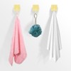 Unique Bargains Aluminum Self-Adhesive Rust-proof Kitchen Towel Hooks 4 Pcs - 3 of 3