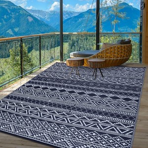 Outdoor Rug Waterproof Outdoor Carpet Patio Rug Mat Reversible Rv Camping Rug-Plastic Straw Rug Outside Outdoor Area Rug for Patio Deck Balcony - 1 of 4