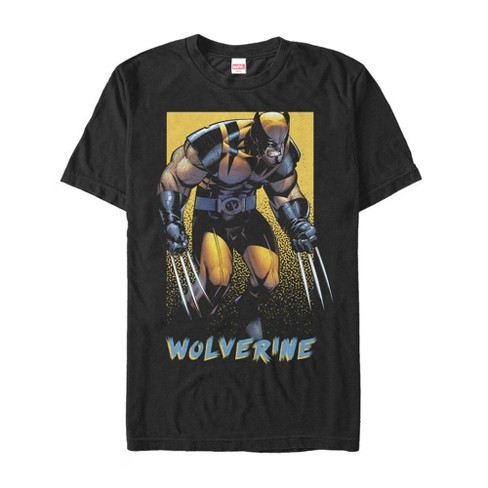  Marvel X-Men Wolverine Classic Retro Costume T-Shirt :  Clothing, Shoes & Jewelry