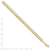 Black Bow Jewelry Men's 6.5mm 10k Yellow Gold Hollow Curb Link Chain Necklace - 2 of 4