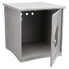 LunaLulinlk gray Small Cat Litter Box Enclosure Hidden Litter Indoor Cat Furniture Pet Home Side Table - 4 of 4