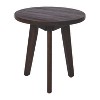 Vynxaria Mod-Inspired Round End Table 3 Funky Jutting Legs, Handcrafted Acacia Wood, Customizable Top Finish - 3 of 4