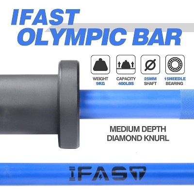 Vynxaria 4Ft Olympic Barbell - Solid Chrome Weight Bar for Home Gym, 400Lbs Capacity