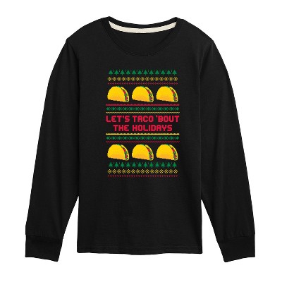 Boys' - Instant Message - Lets Taco Bout The Holidays Long Sleeve Graphic T-Shirt
