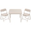 Boys and Girls Folding Table and Chairs Set of 3, Portable Table and Chair with Pu Soft Cushion - 3 of 4