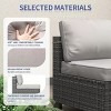 7Pcs PE Rattan Patio Conversation Set with Sectional Sofa & Coffee Table, Outdoor Furniture for Garden, Poolside, and Backyard, Grey/Grey - 2 of 4