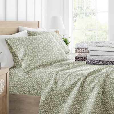 Delicate Blossoms Floral Patterned Ultra-Soft 4 Piece Bed Sheet Set - Becky Cameron