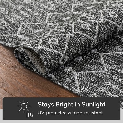 Modern Gray Synthetic 5' x 7' Flat Woven Rectangular Area Rug