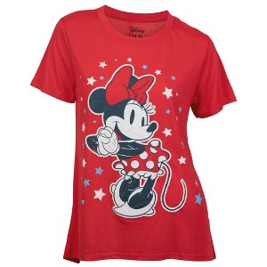 Womens Minnie Mouse The Stars are Bright Junior's Loose Fit T-Shirt - 1 of 3