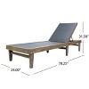 Outdoor Acacia Wood Chaise Lounge Chair, Adjustable Backrest with Mesh Seat for Patio, Poolside, or Garden Relaxation-The Pop Home - 3 of 4