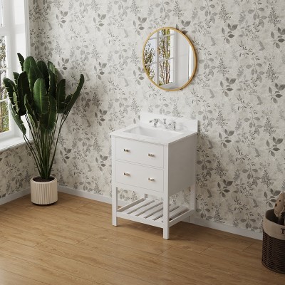 30Inch Bathroom Vanities Cabinet With Sink Combo Set Marble Countertop Home Decor Bathroom Vanities with Drawer