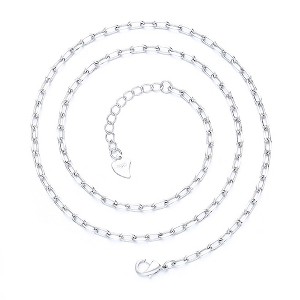 18K Gold Paper Clip Necklace - 1 of 4